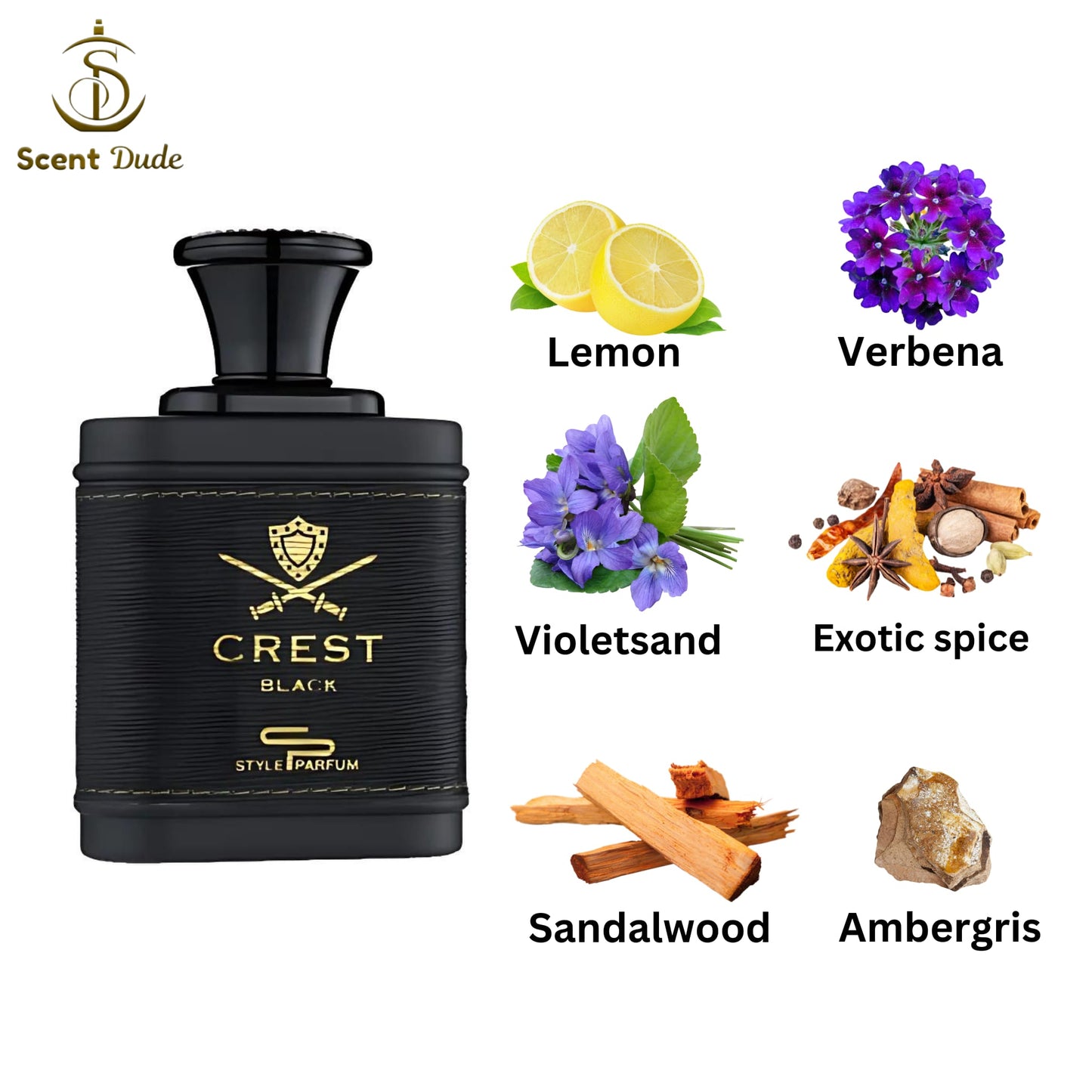 CREST BLACK EAU DE PERFUME (100ml) FOR MEN MADE IN DUBAI (UAE)